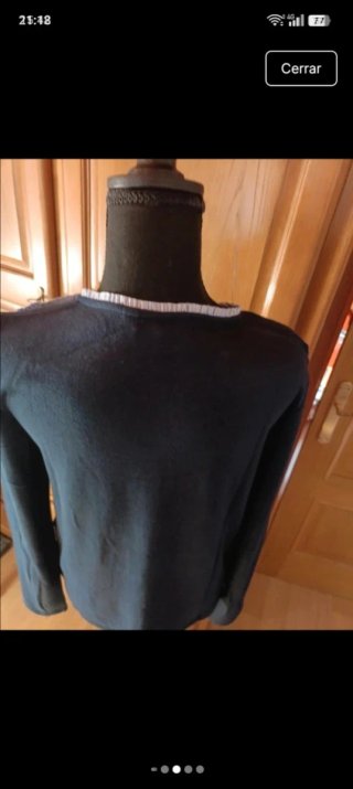 Jersey fino azul entretiempo
