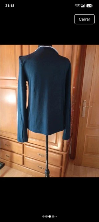 Jersey fino azul entretiempo