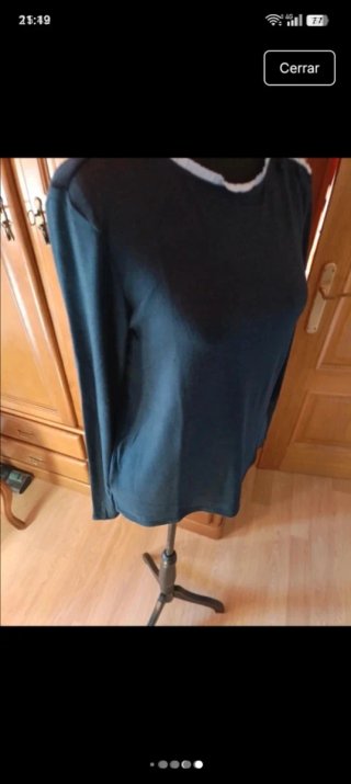 Jersey fino azul entretiempo