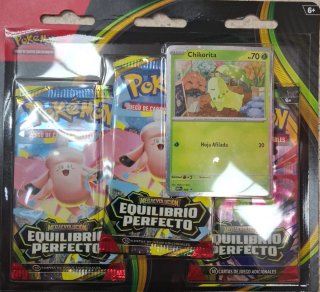 Pokemon TCG: Chikorita + 3 Sobres Equilibrio Perfe
