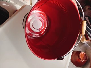 Cubo/Maceta Rojo Metal