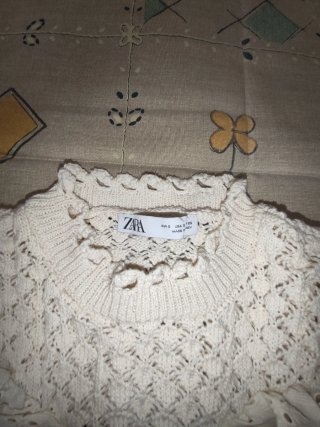 Blusa Zara manga corta punto mujer talla S