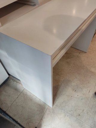Mesa de escritorio blanca 117x47x90 cm