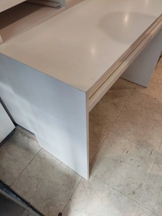 Mesa de escritorio blanca 117x47x90 cm