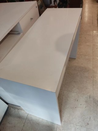 Mesa de escritorio blanca 117x47x90 cm
