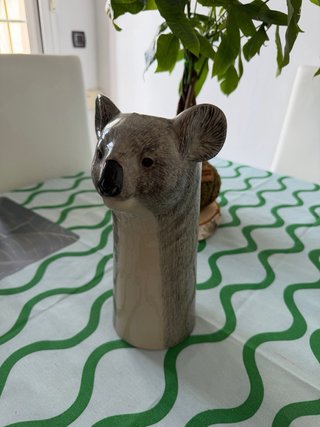 Jarrón Cerámica Koala Beige y Gris