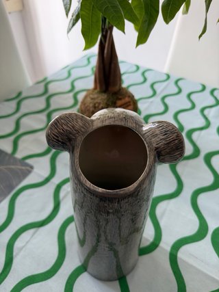 Jarrón Cerámica Koala Beige y Gris