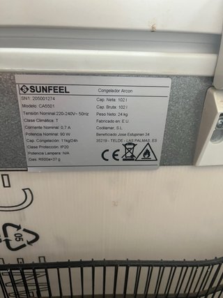 Congelador Sunfeel CA5501 (102 L)