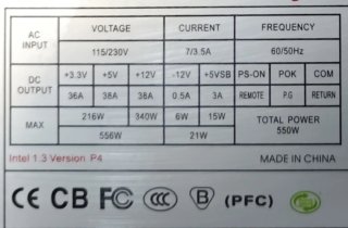 Alimentatore PC fisso COLORSit UP-400ATX-SNT
