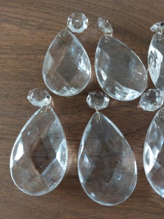 6 lágrimas de cristal facetado para lámpara araña