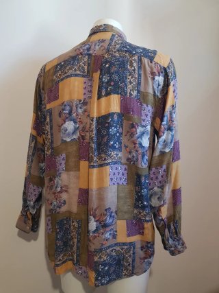 Camicia uomo vintage 90s patchwork floreale