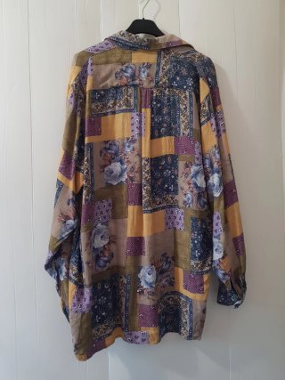 Camicia uomo vintage 90s patchwork floreale