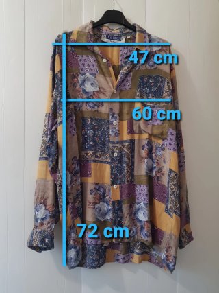 Camicia uomo vintage 90s patchwork floreale