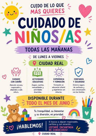 Cuidado de niños en Ciudad Real TODO VERANO