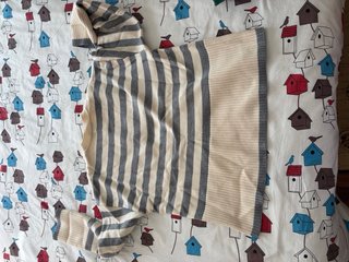 Jersey rayas beige y gris