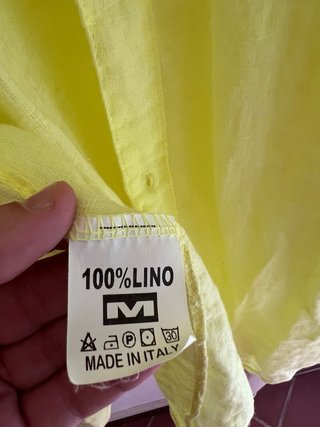 Camicia Lino Giallo Fluo Lukas Nimi