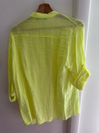 Camicia Lino Giallo Fluo Lukas Nimi