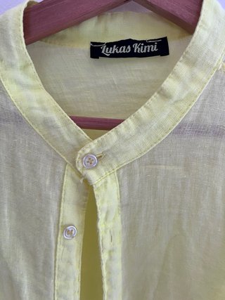 Camicia Lino Giallo Fluo Lukas Nimi