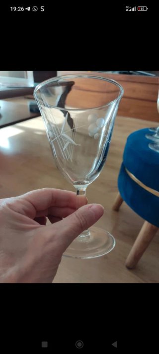 10 copas de agua cristal serigrafiadas