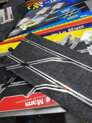 Scalextric Salida Le Mans Pista Negra Antigua