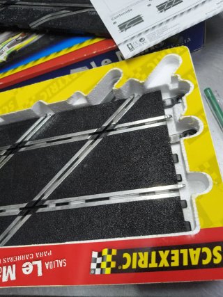 Scalextric Salida Le Mans Pista Negra Antigua