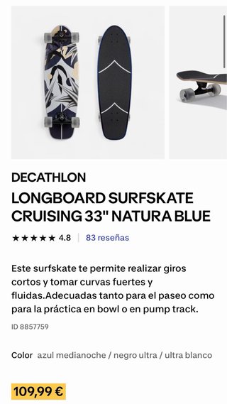 Longboard Cruising 33 Natura Blue
