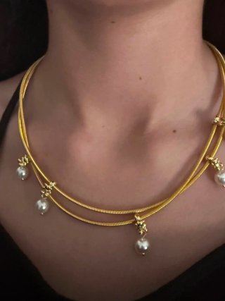Collar Tous Oro y Perlas