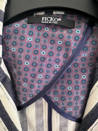 Giacca elegante Fickos righe blu/bianco M