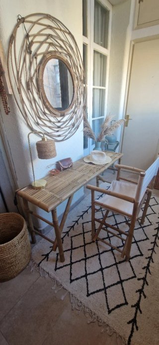 Mesa consola de bambú estilo Boho-chic.NUEVO!!