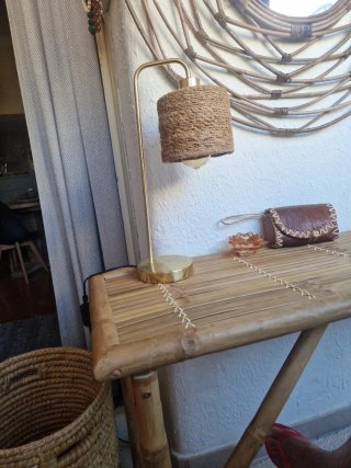 Mesa consola de bambú estilo Boho-chic.NUEVO!!