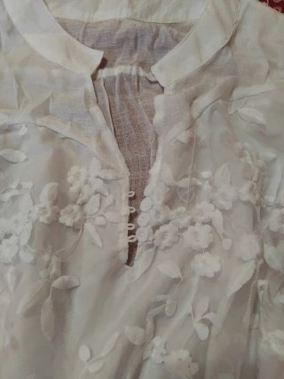 Blusa mujer manga larga blanca