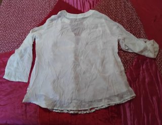 Blusa mujer manga larga blanca