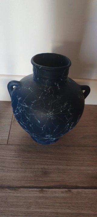Lotto set 3 vasi vaso blu scheggiato come da foto