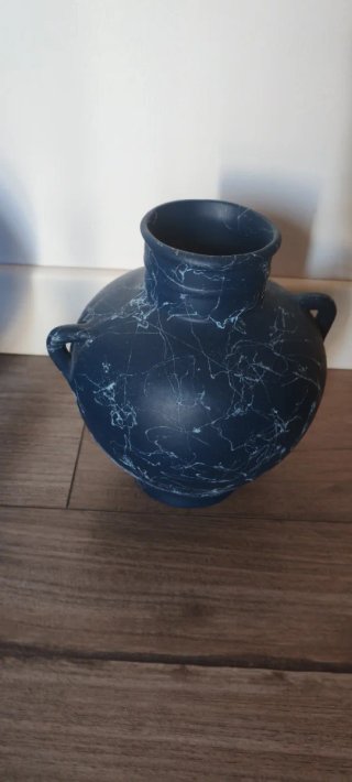 Lotto set 3 vasi vaso blu scheggiato come da foto