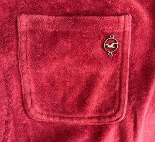 Pantalón Hollister Terciopelo Rojo Talla M