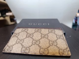 Porta tarjetas Gucci Beige/Marrón