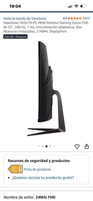 Monitor Gaming ViewSonic VX3219-PC-mhd 32