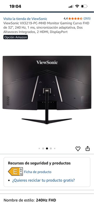Monitor Gaming ViewSonic VX3219-PC-mhd 32