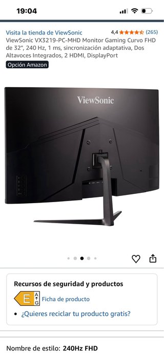 Monitor Gaming ViewSonic VX3219-PC-mhd 32