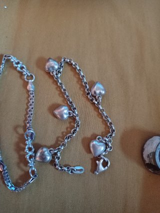 Pulsera Plata Corazones