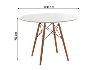 Mesa redonda negra con 4 sillas
