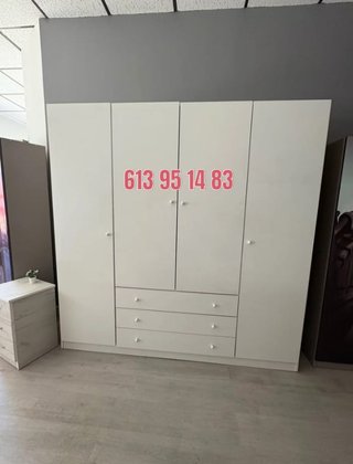 Armarios roperos blancos de madera