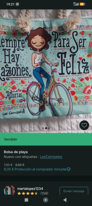 Bolsa de Playa Les Camisetas Para Ser Feliz