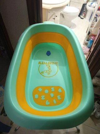 Bañera plegable bebé + adaptador + cojín baño
