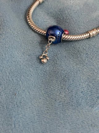 Charm Globo Mickey Disney Azul Rosa
