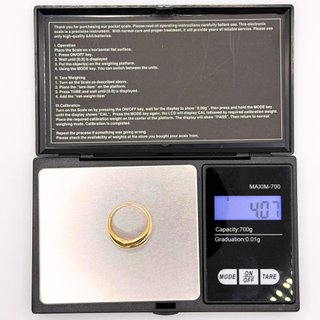 Anillo Diseño Central de oro de 18k, 3.34gr, T-17.