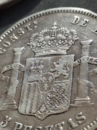 Lote 4 monedas plata Alfonso XII y XIII