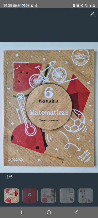Libro matemáticas 6 primaria