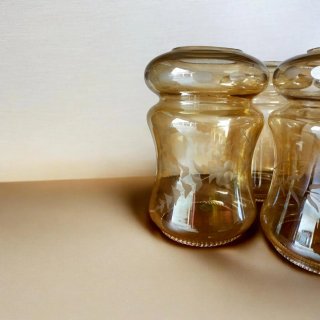 Lotto ricambi lampadari vintage vetro ambra