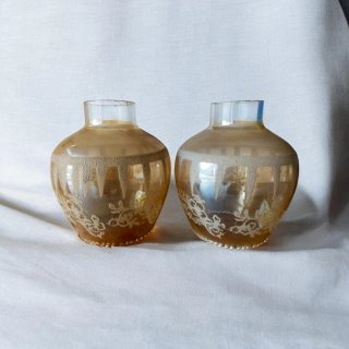 Lotto ricambi lampadari vintage vetro ambra